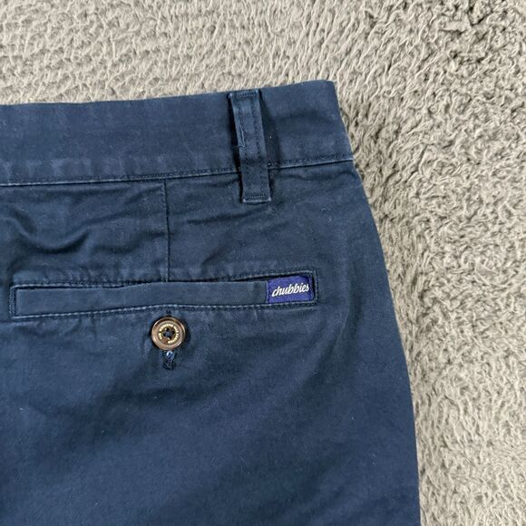 Chubbies Shorts Mens 32 Blue The Armadas Stretch Chino 7" Inseam Preppy Casual - Picture 10 of 16